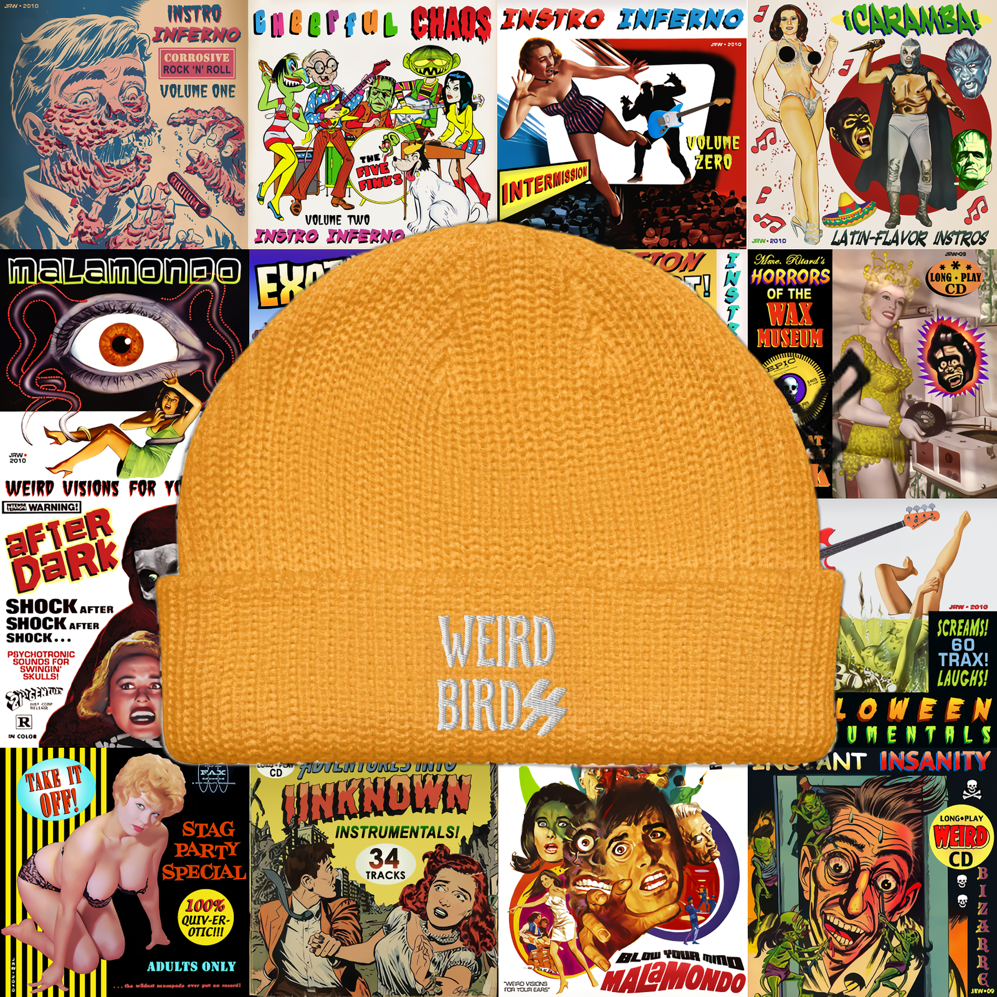 Bonnet brodé "Defend your local" de Weird Birdss