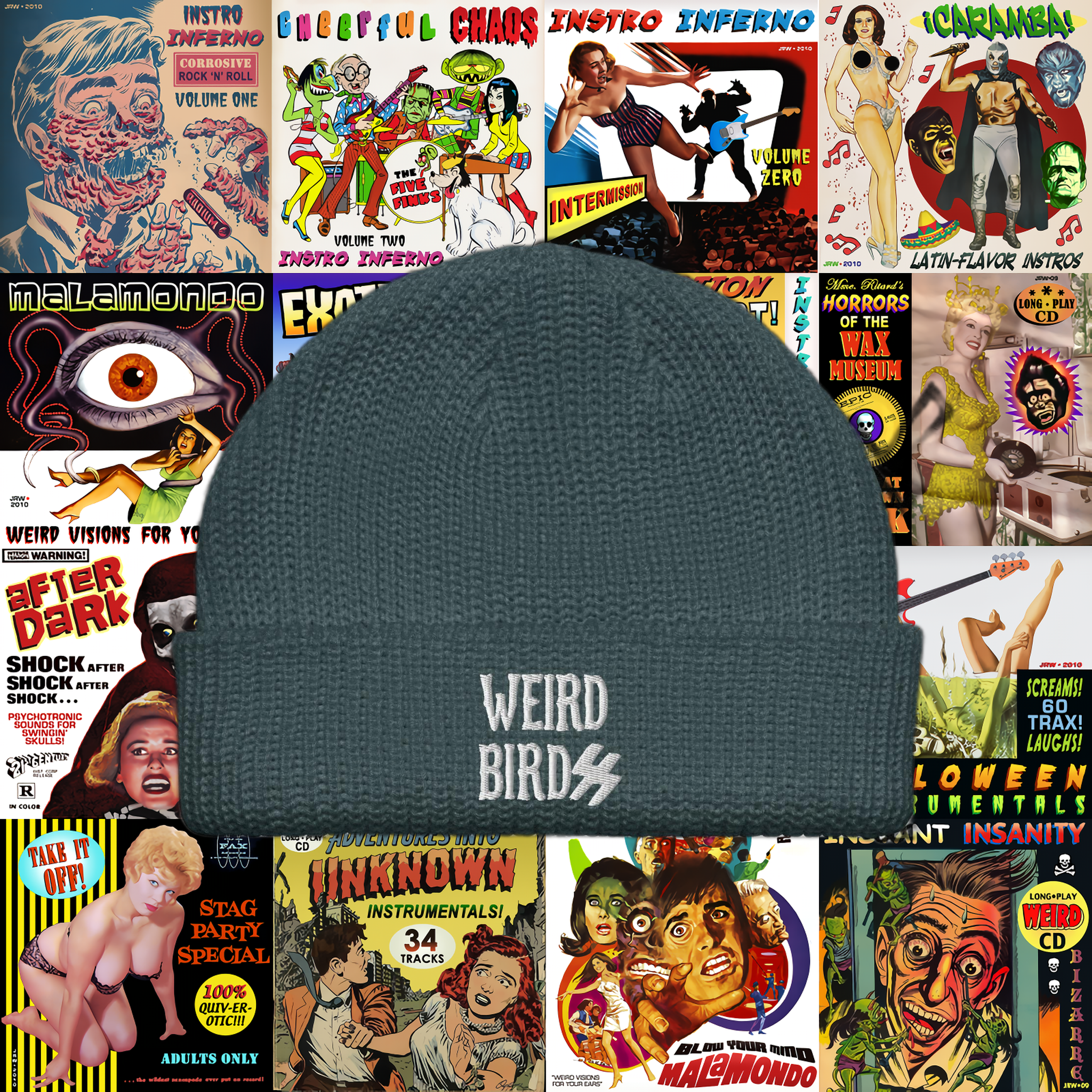 Bonnet brodé "Defend your local" de Weird Birdss