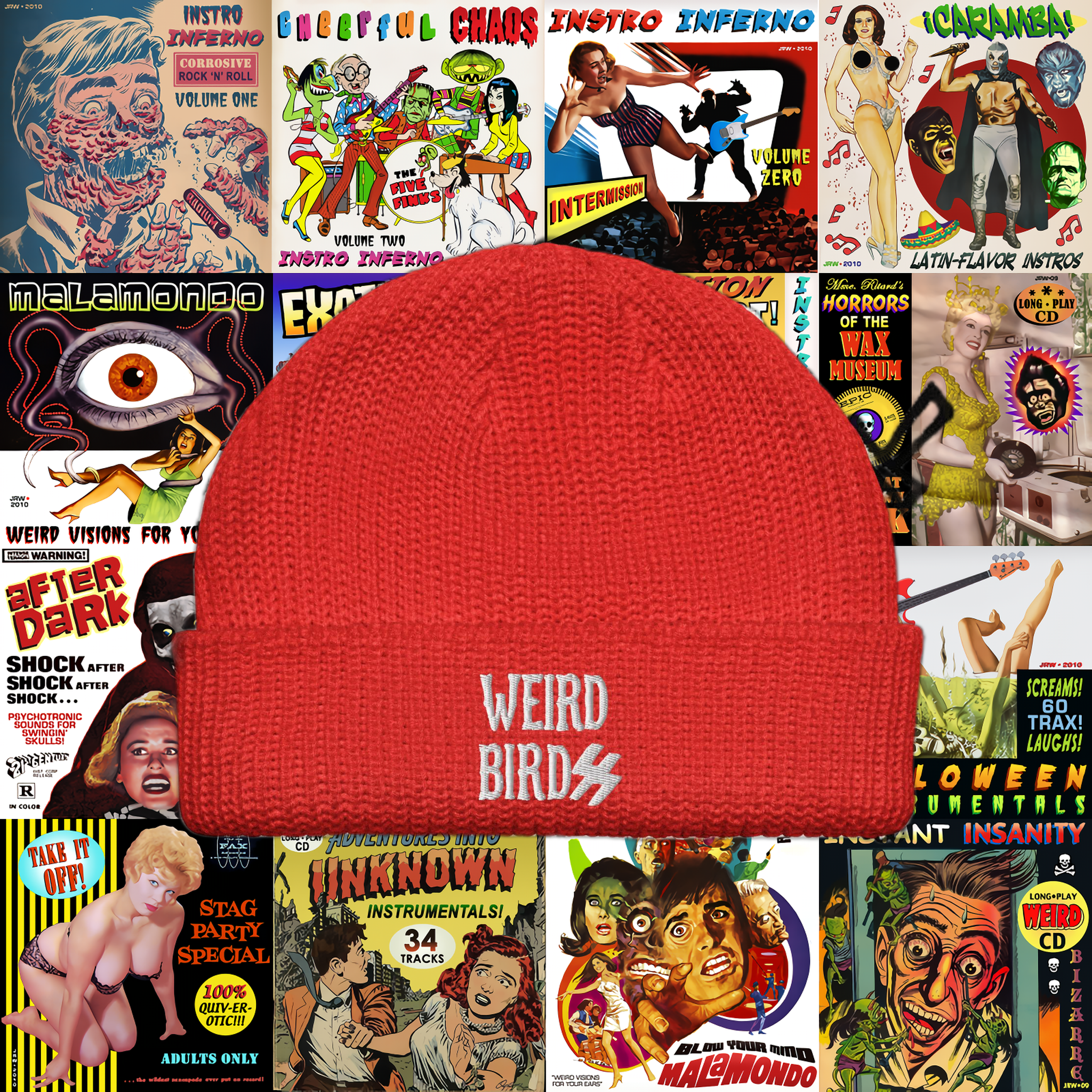 Bonnet brodé "Defend your local" de Weird Birdss