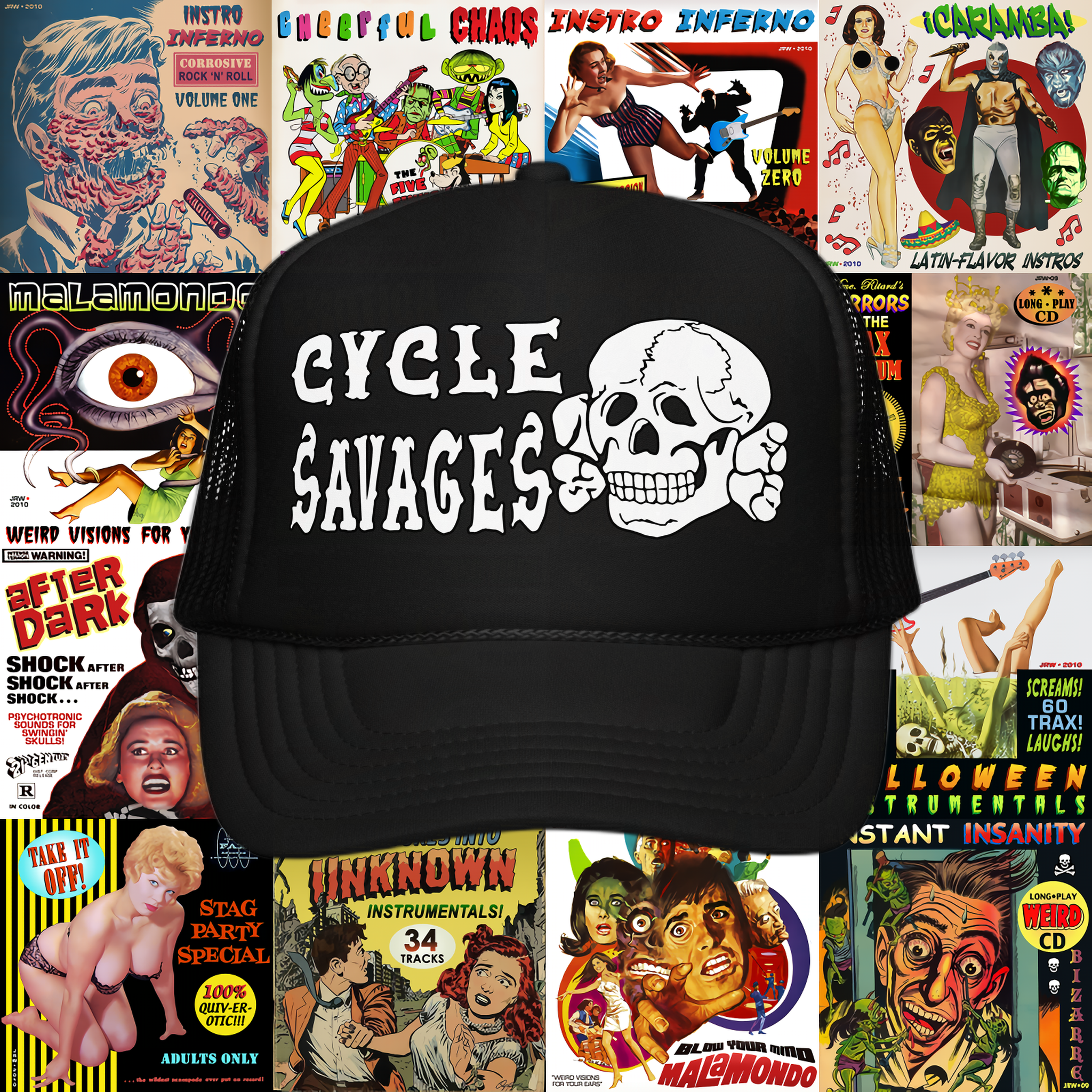 Casquette "Cycle Savages" de Weird Birdss