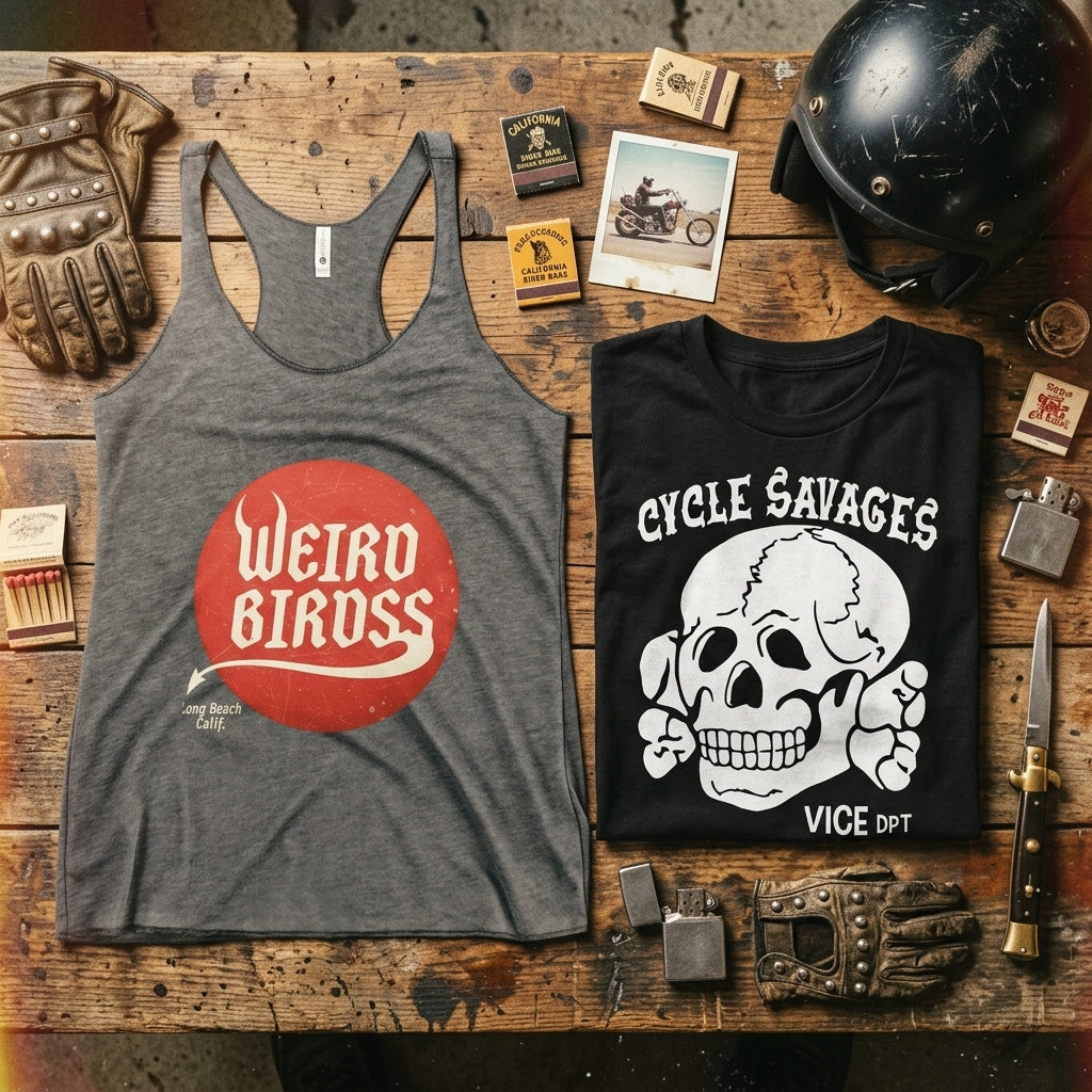 T-shirt "Cycle savages" de Weird Birds