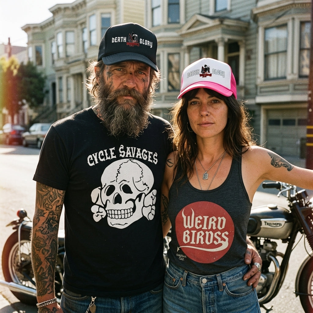 T-shirt "Cycle savages" de Weird Birds