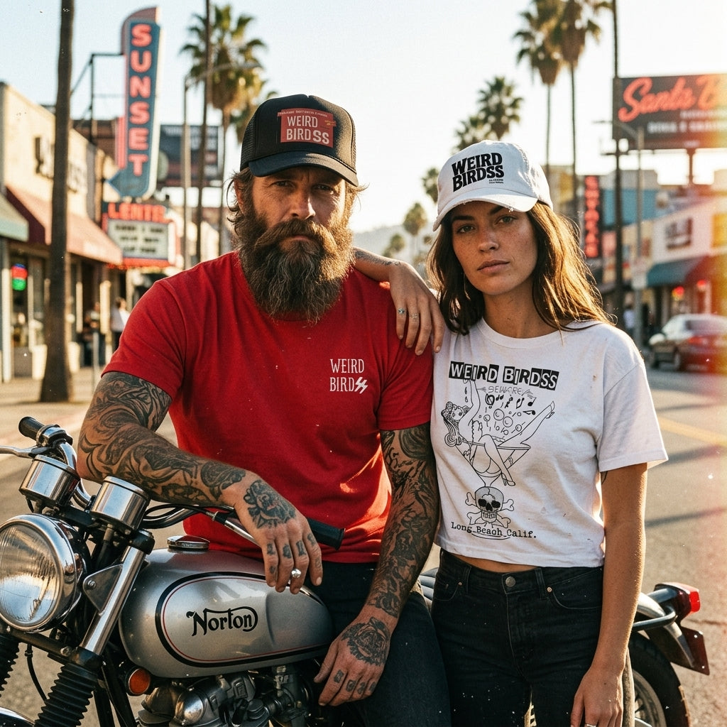 Crop top "Skull & Martini" de Weird Birds