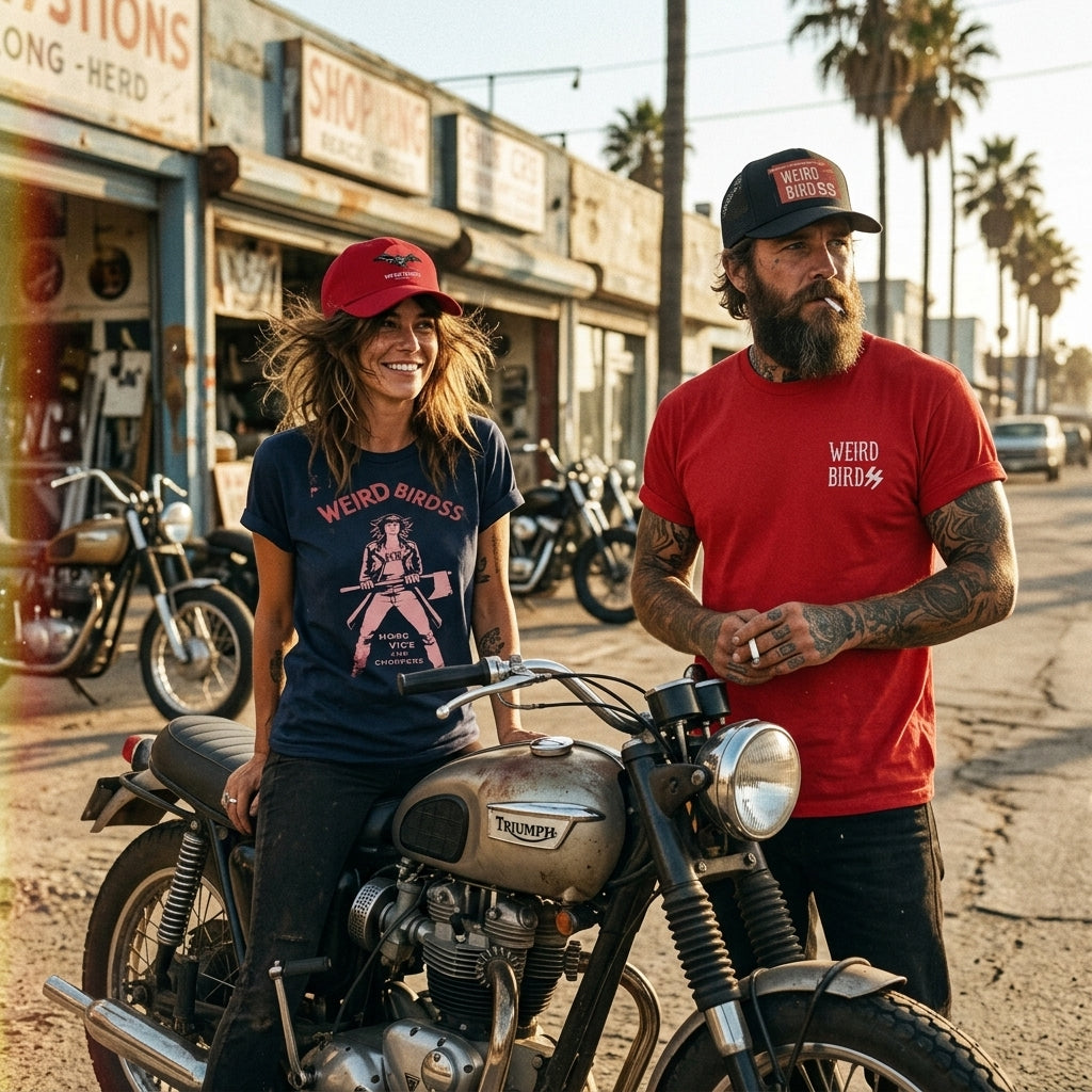 T-shirt "Hope, vice and choppers" de Weird Birds