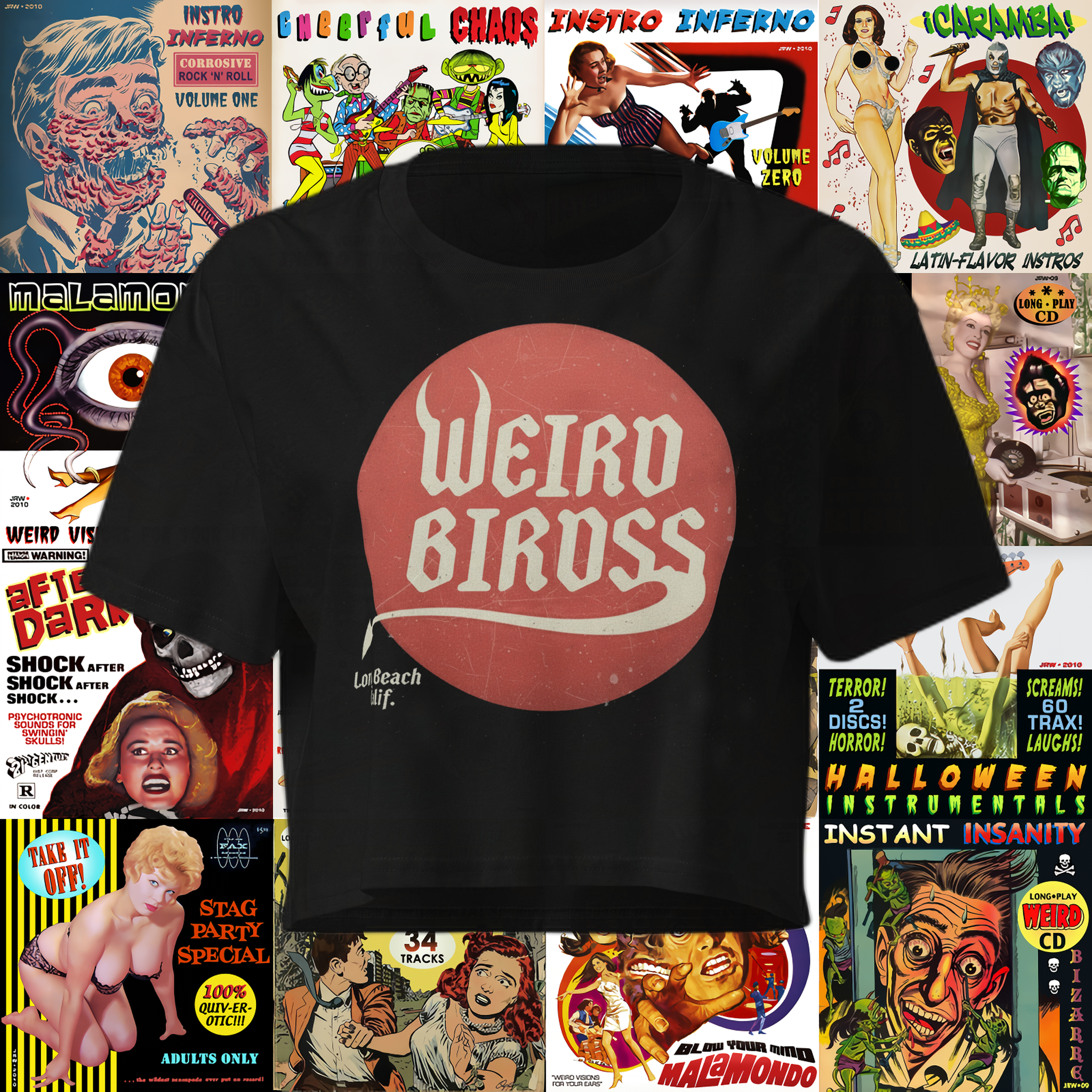 Crop top "Devil in disguise" de Weird Birdss