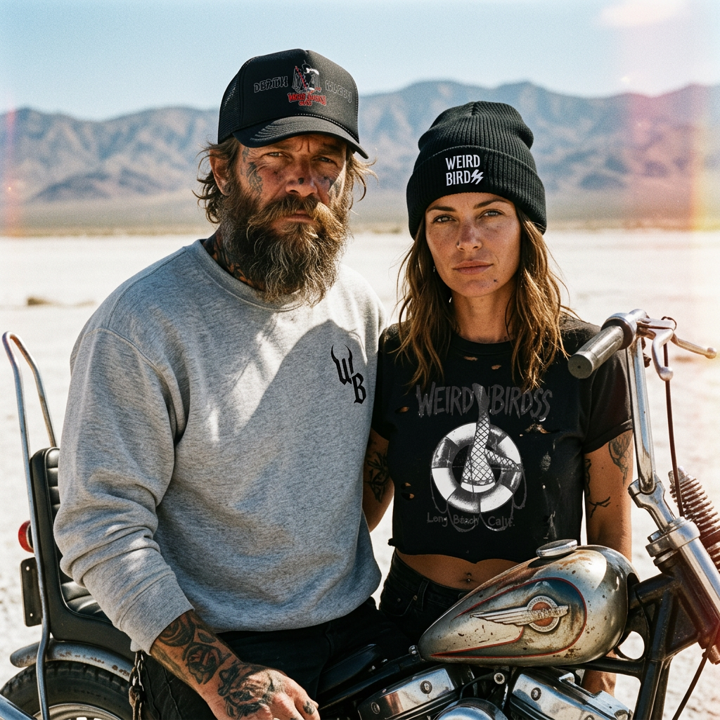Bonnet brodé "Defend your local" de Weird Birds