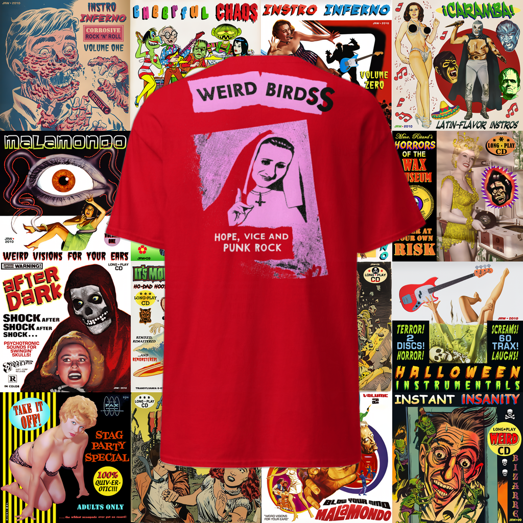 T-shirt "Hope, vice and punk rock" de Weird Birds