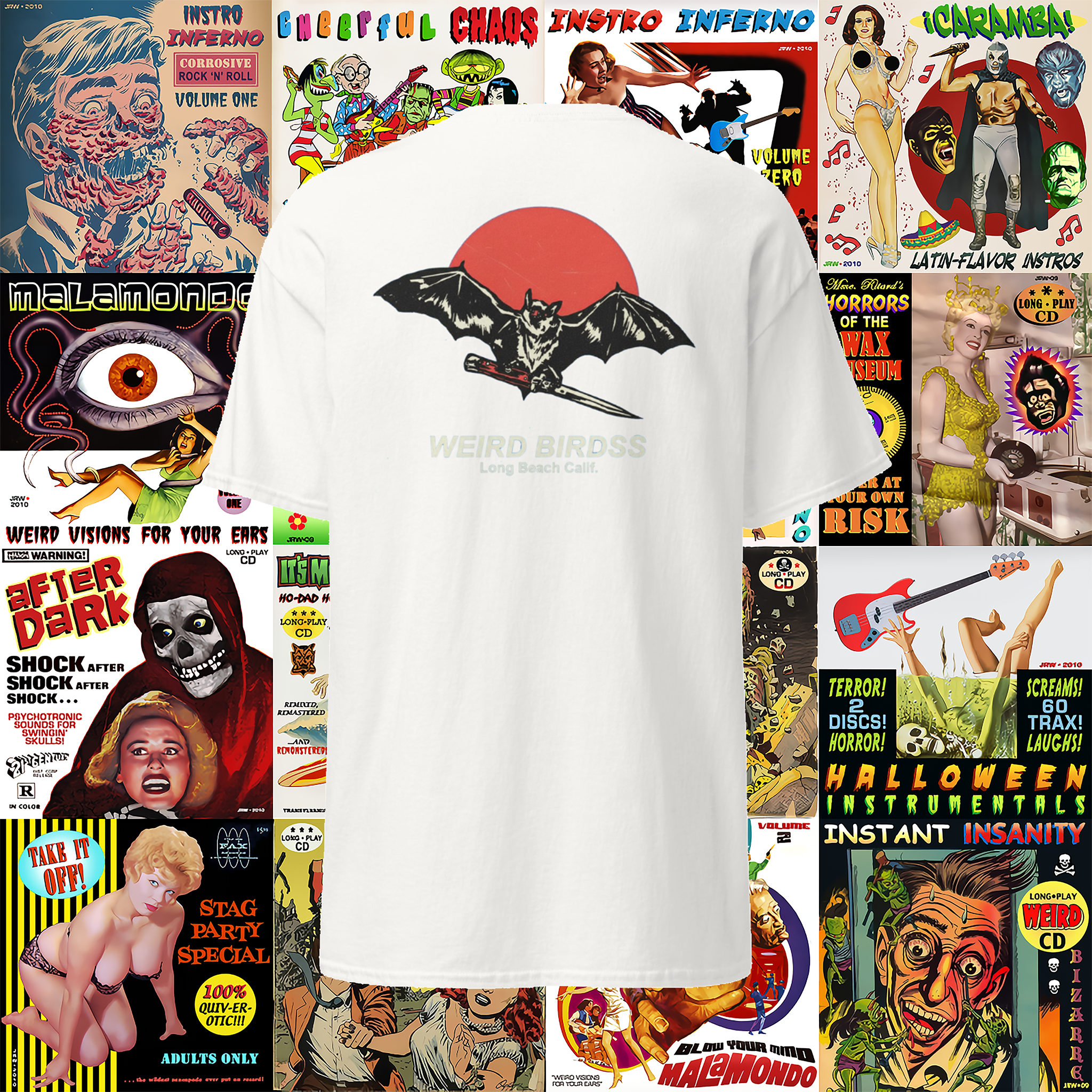 T-shirt "Midnight bat" de Weird Birdss
