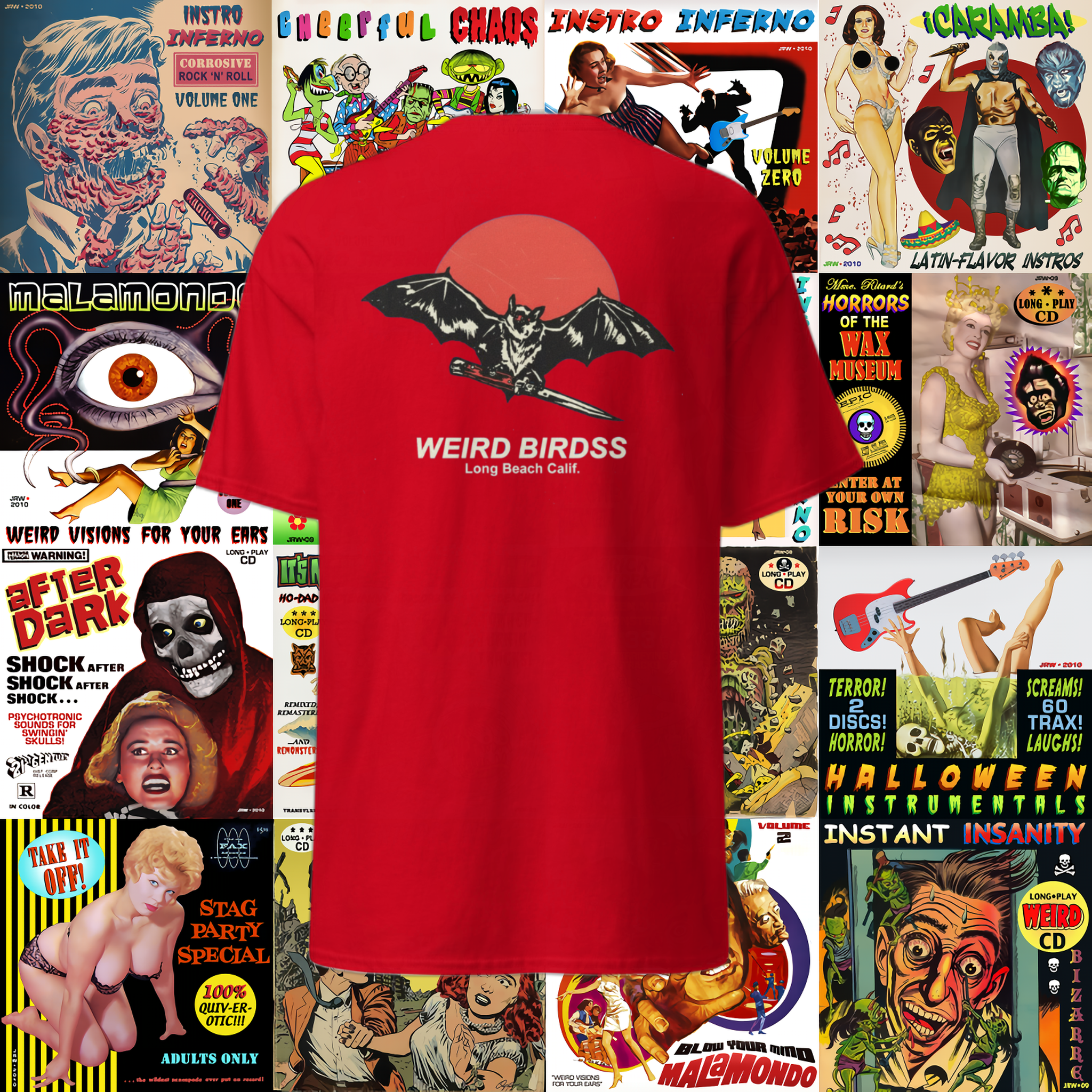 T-shirt "Midnight bat" de Weird Birdss