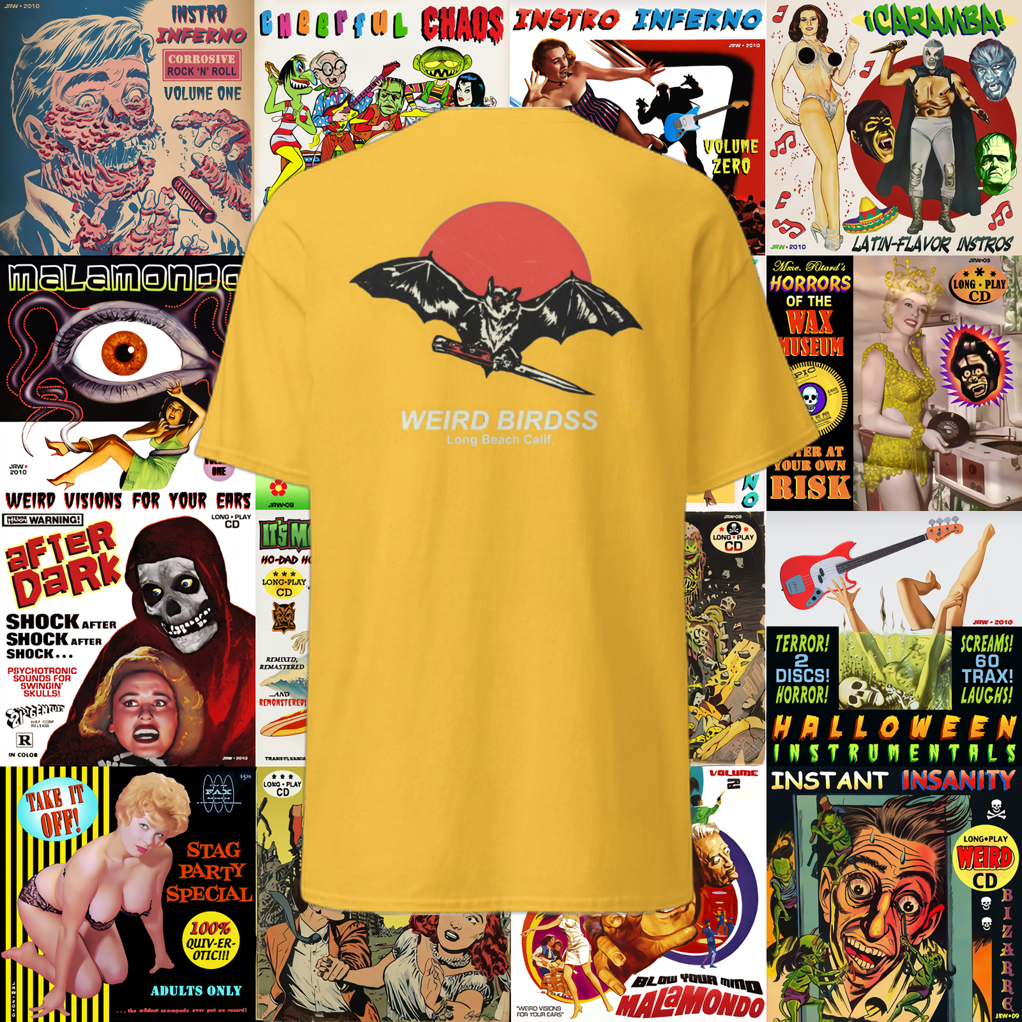 T-shirt "Midnight bat" de Weird Birdss