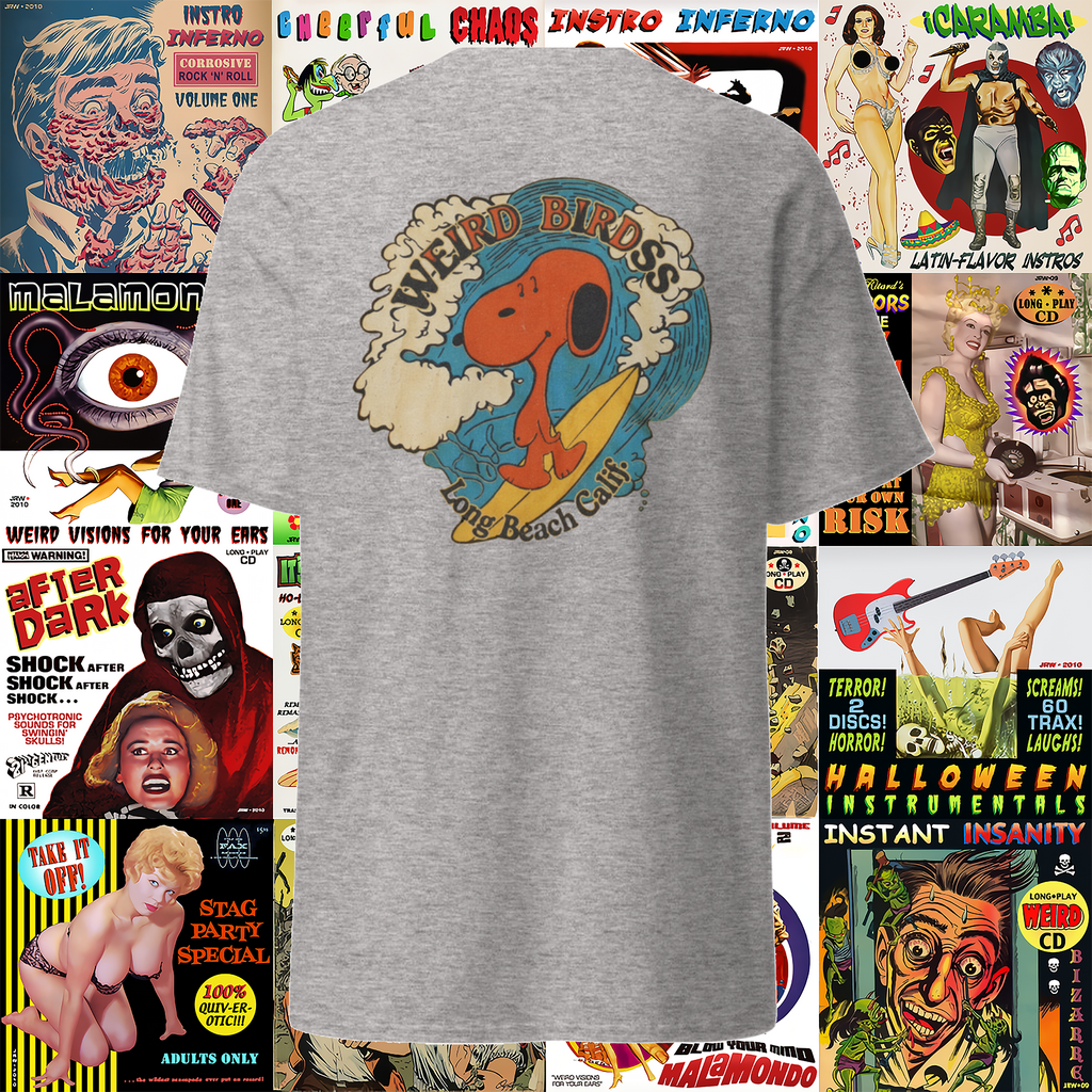 T-shirt "Surf mutt" de Weird Birds